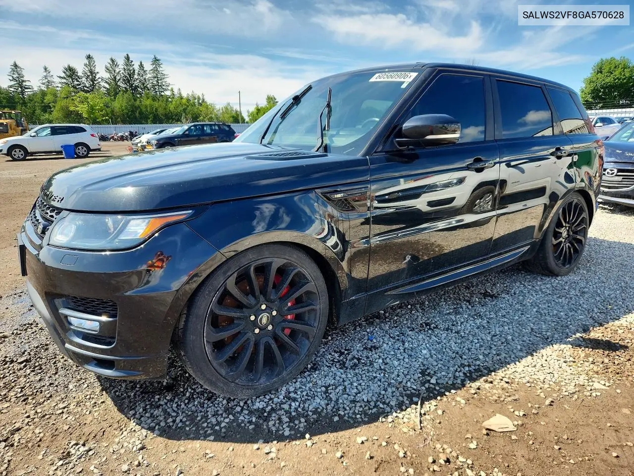 2016 Land Rover Range Rover Sport Hst VIN: SALWS2VF8GA570628 Lot: 60560906