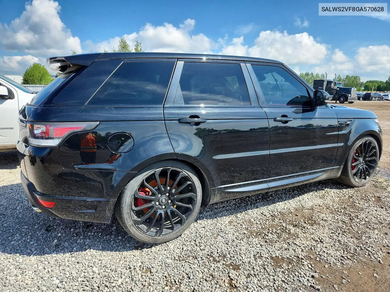 2016 Land Rover Range Rover Sport Hst VIN: SALWS2VF8GA570628 Lot: 60560906