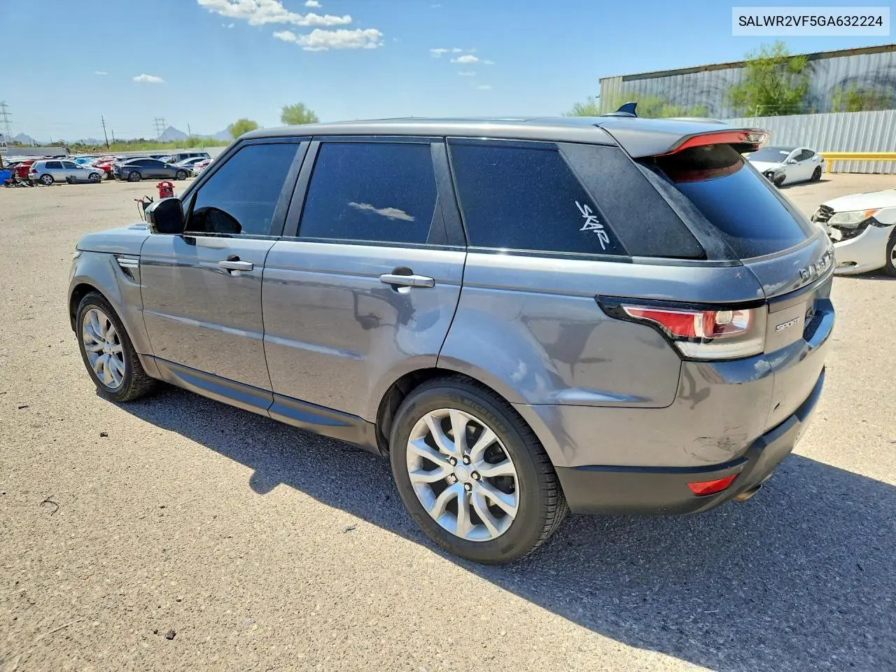 2016 Land Rover Range Rover Sport Hse VIN: SALWR2VF5GA632224 Lot: 60619496