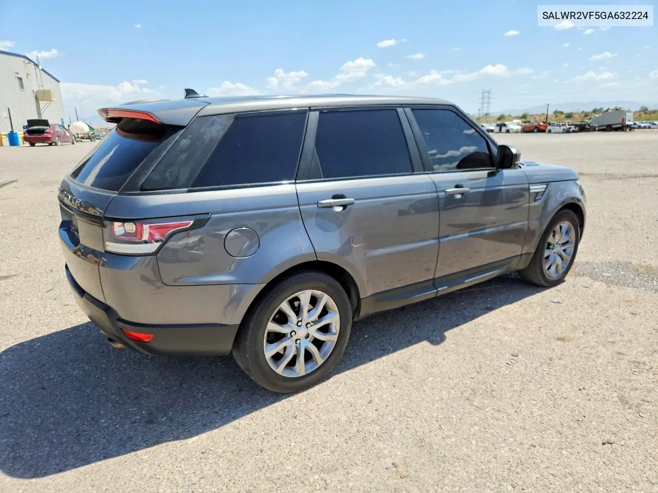 2016 Land Rover Range Rover Sport Hse VIN: SALWR2VF5GA632224 Lot: 60619496