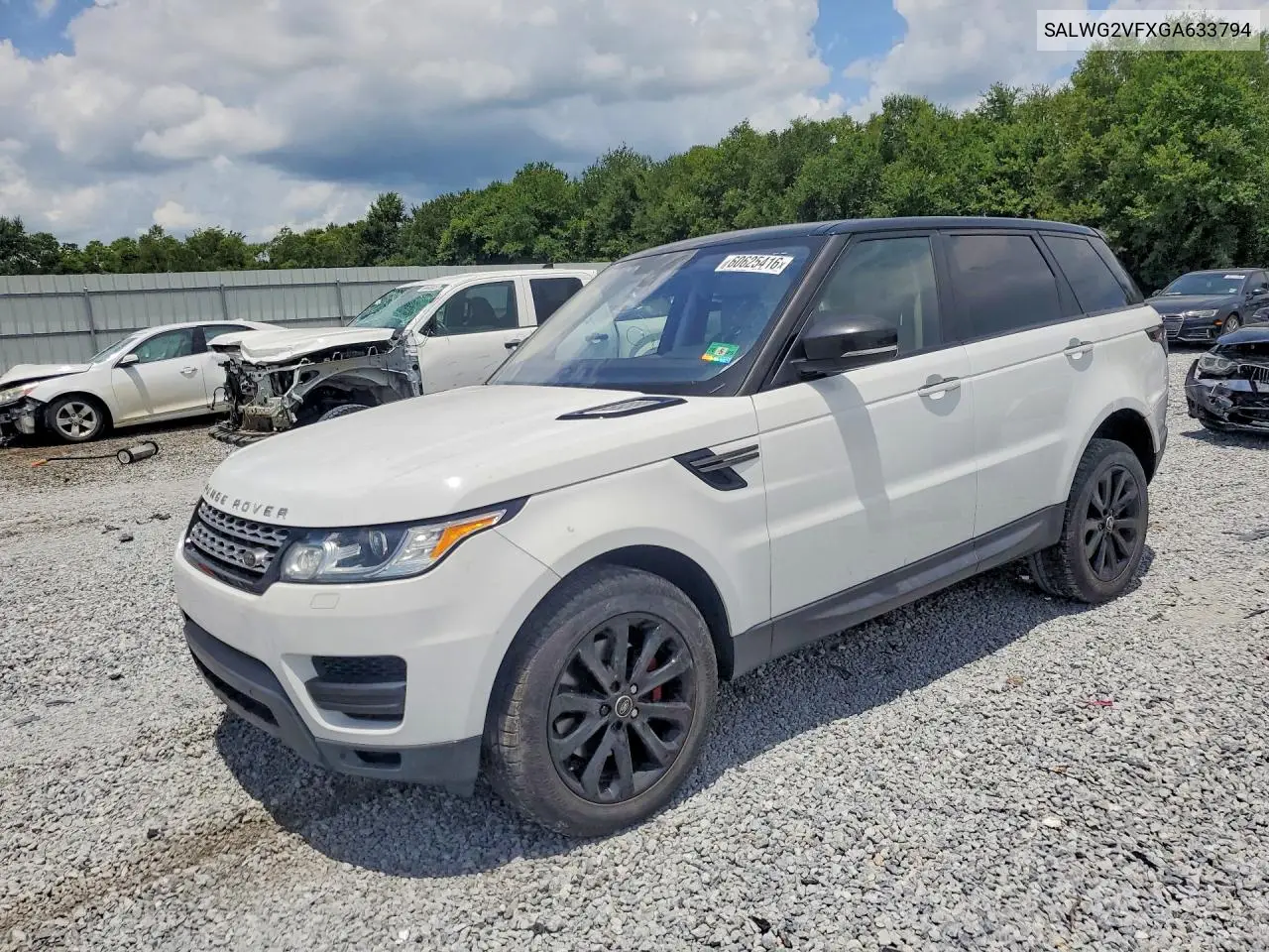 2016 Land Rover Range Rover Sport Se VIN: SALWG2VFXGA633794 Lot: 60625416