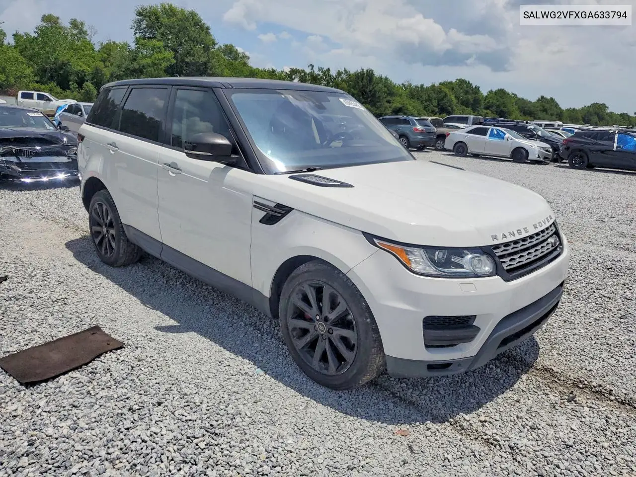 2016 Land Rover Range Rover Sport Se VIN: SALWG2VFXGA633794 Lot: 60625416