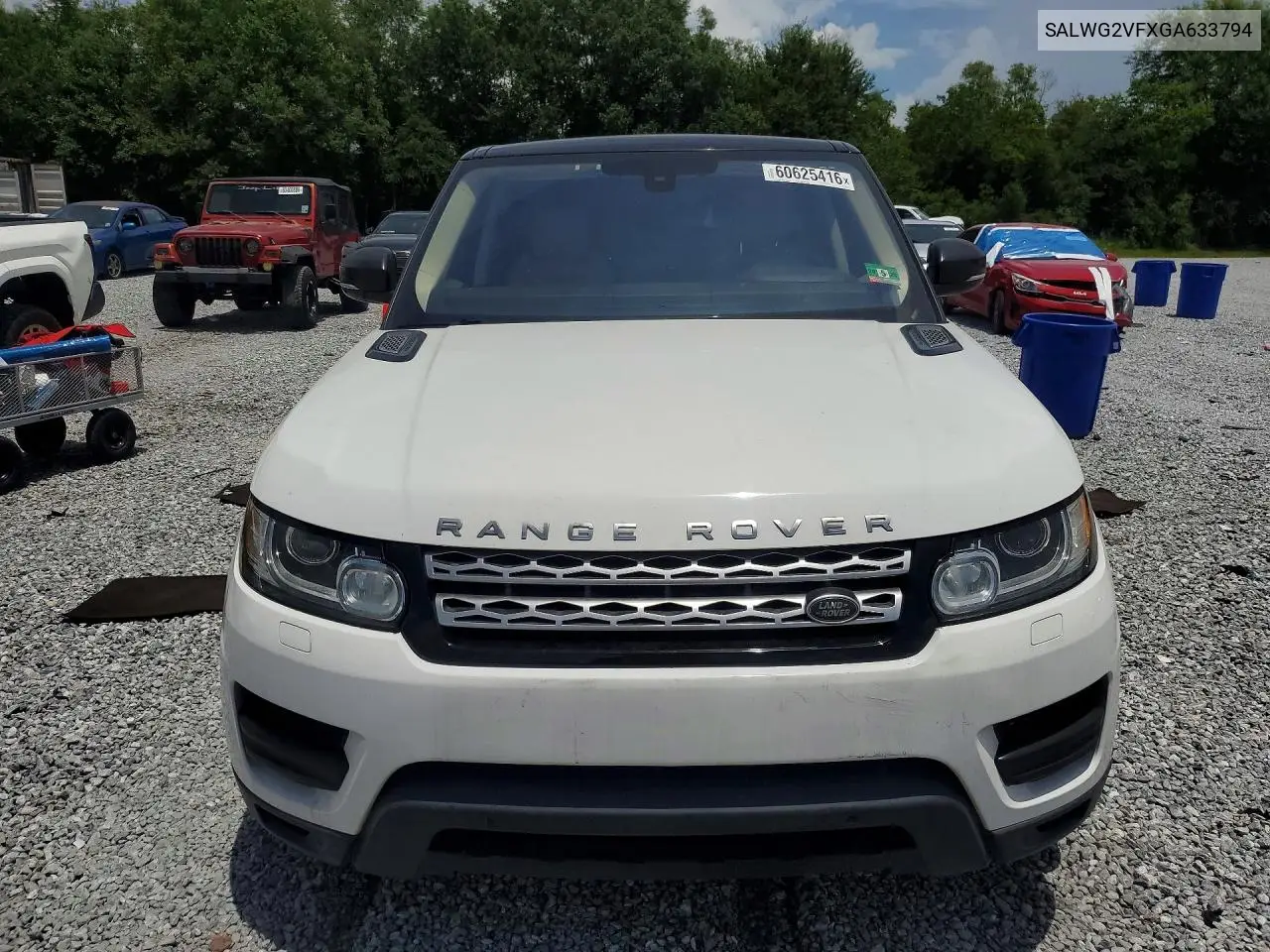 2016 Land Rover Range Rover Sport Se VIN: SALWG2VFXGA633794 Lot: 60625416