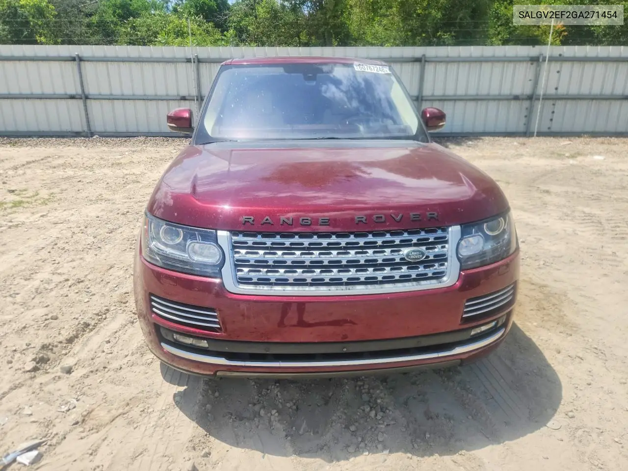 2016 Land Rover Range Rover Autobiography VIN: SALGV2EF2GA271454 Lot: 60767246