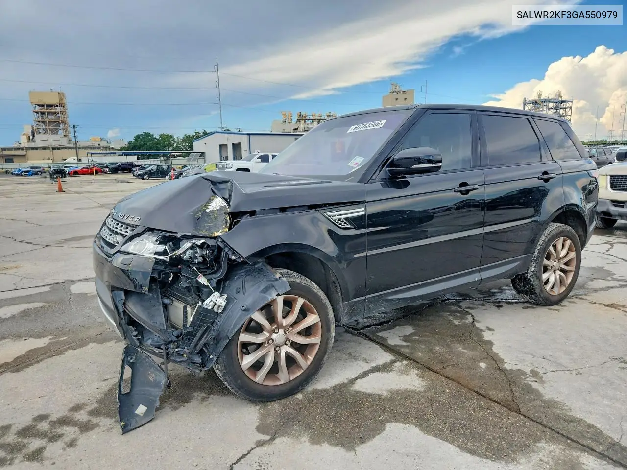 2016 Land Rover Range Rover Sport Hse VIN: SALWR2KF3GA550979 Lot: 60783566