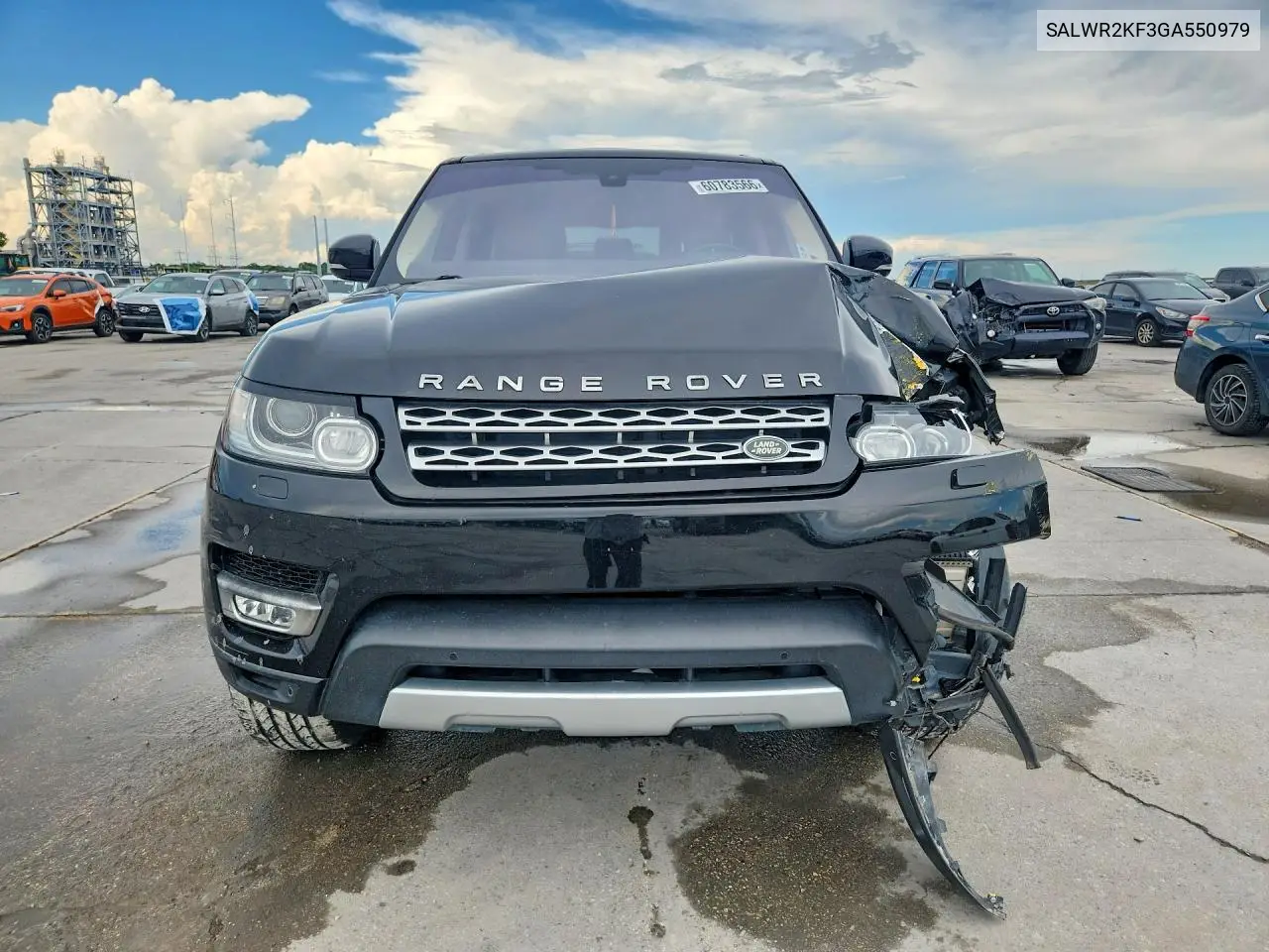 2016 Land Rover Range Rover Sport Hse VIN: SALWR2KF3GA550979 Lot: 60783566