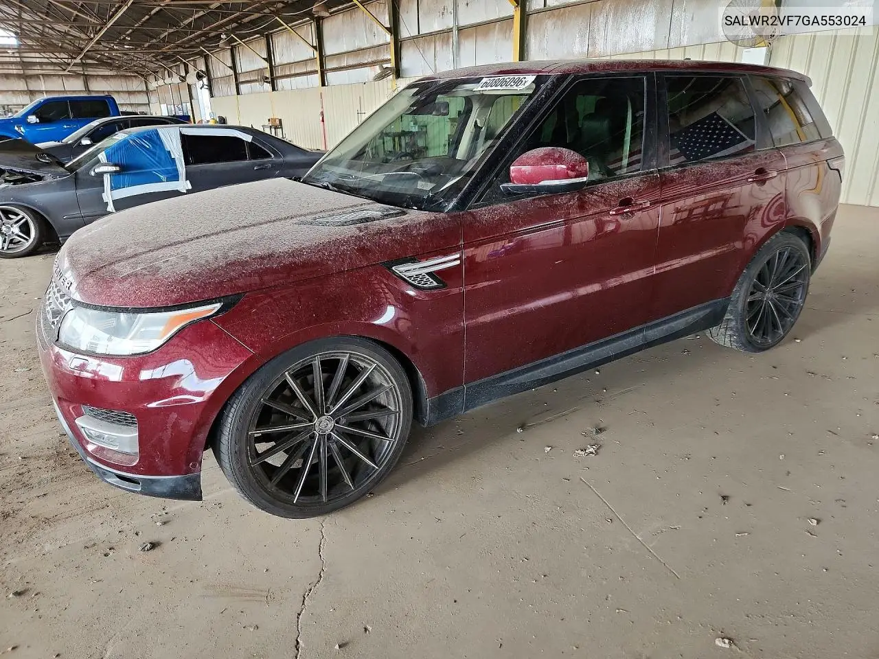 2016 Land Rover Range Rover Sport Hse VIN: SALWR2VF7GA553024 Lot: 60806096