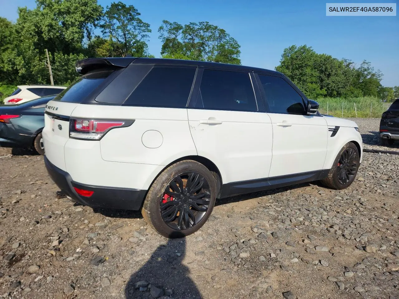 2016 Land Rover Range Rover Sport Sc VIN: SALWR2EF4GA587096 Lot: 60811786