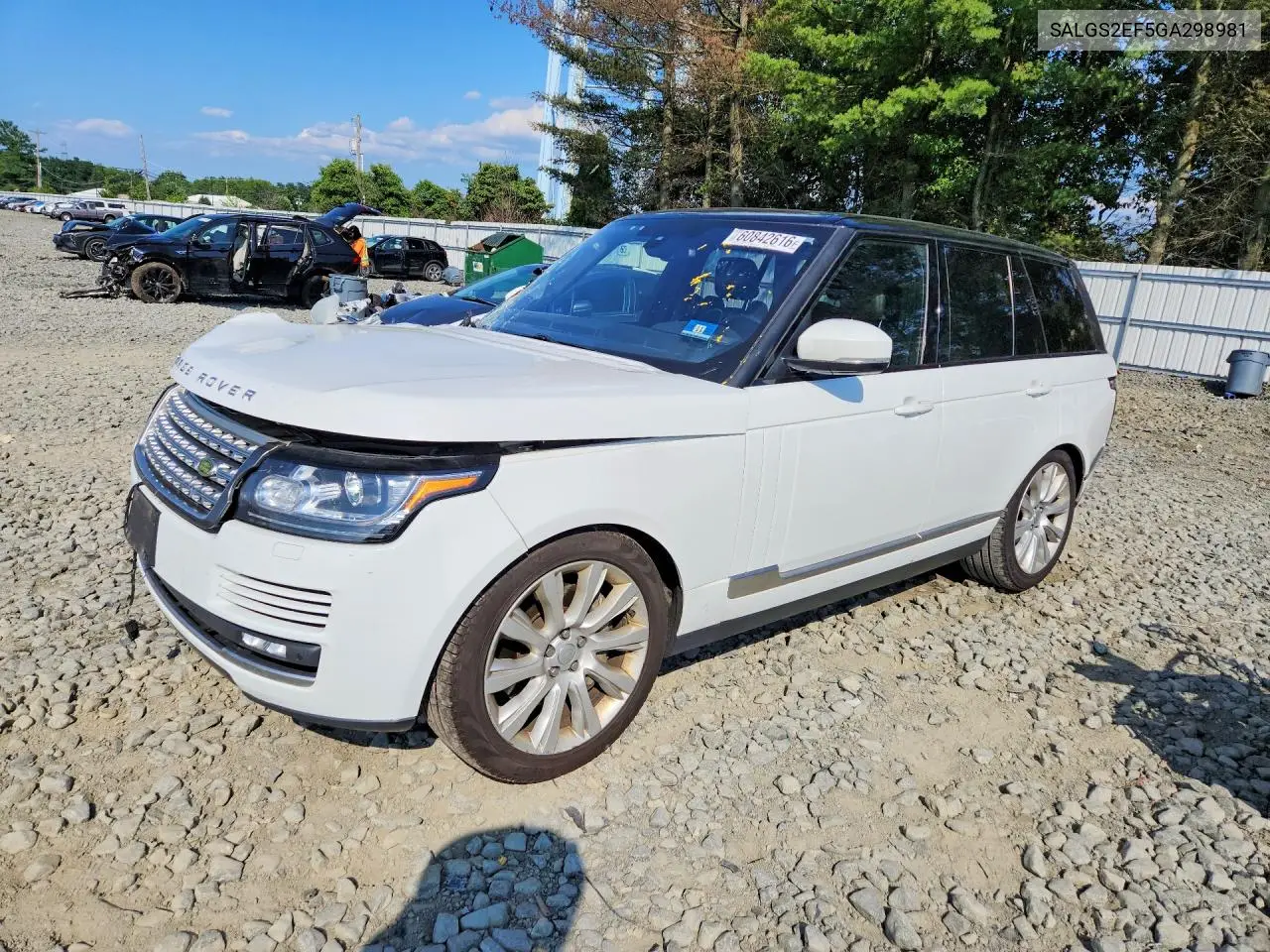 2016 Land Rover Range Rover Supercharged VIN: SALGS2EF5GA298981 Lot: 60842616