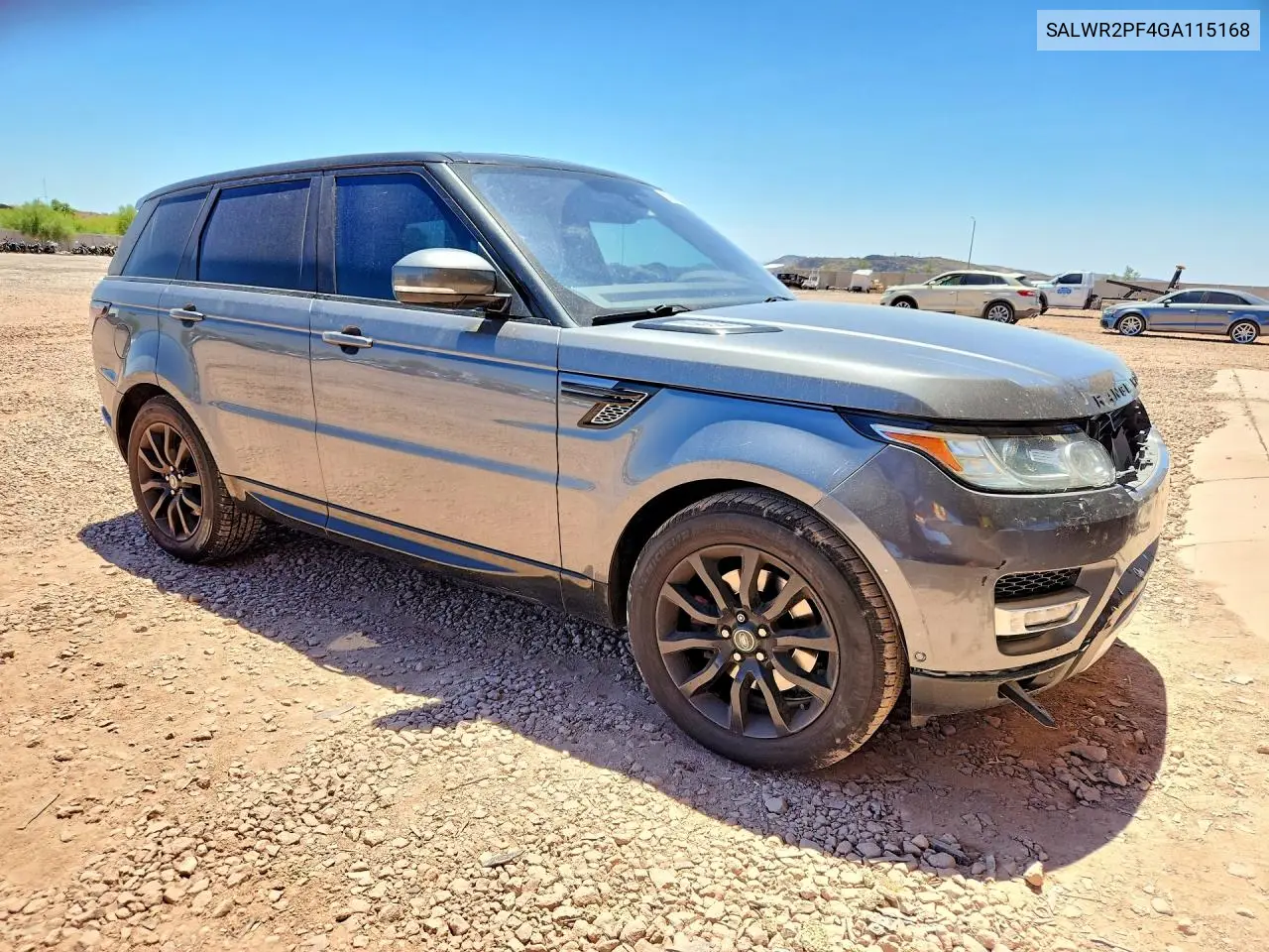 2016 Land Rover Range Rover Sport Hse VIN: SALWR2PF4GA115168 Lot: 85964035