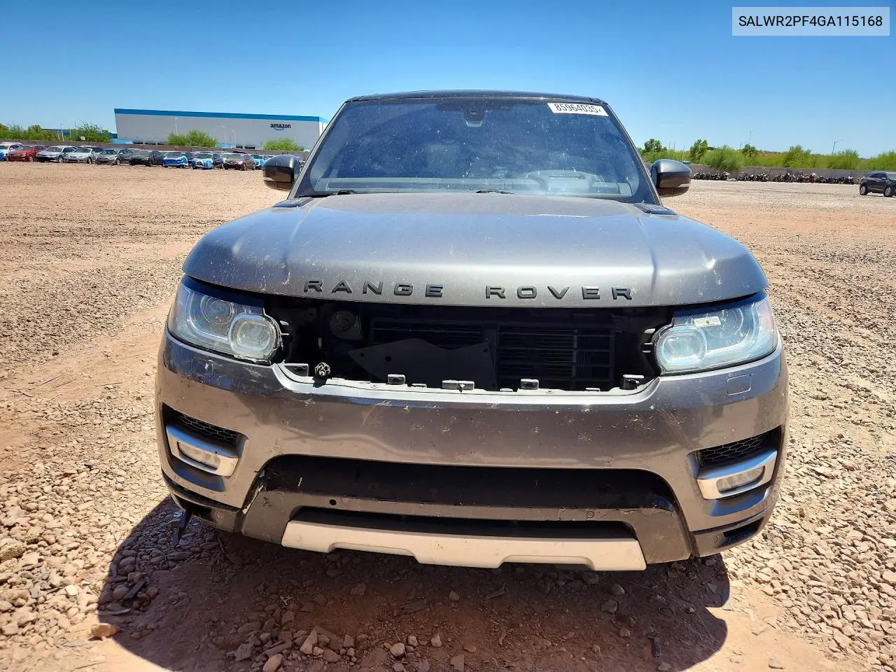 2016 Land Rover Range Rover Sport Hse VIN: SALWR2PF4GA115168 Lot: 85964035