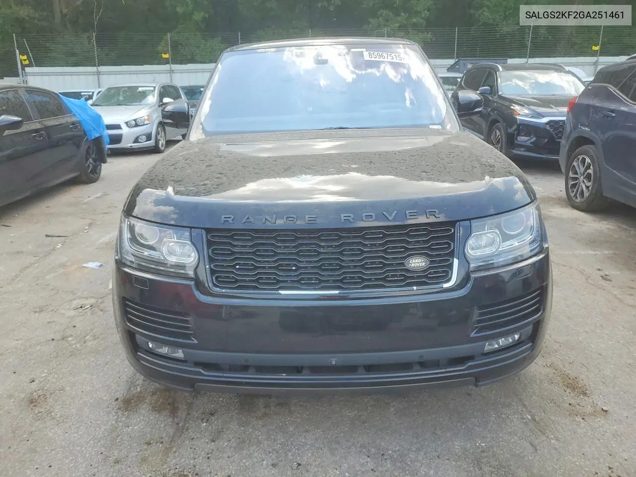 2016 Land Rover Range Rover Hse VIN: SALGS2KF2GA251461 Lot: 85967515