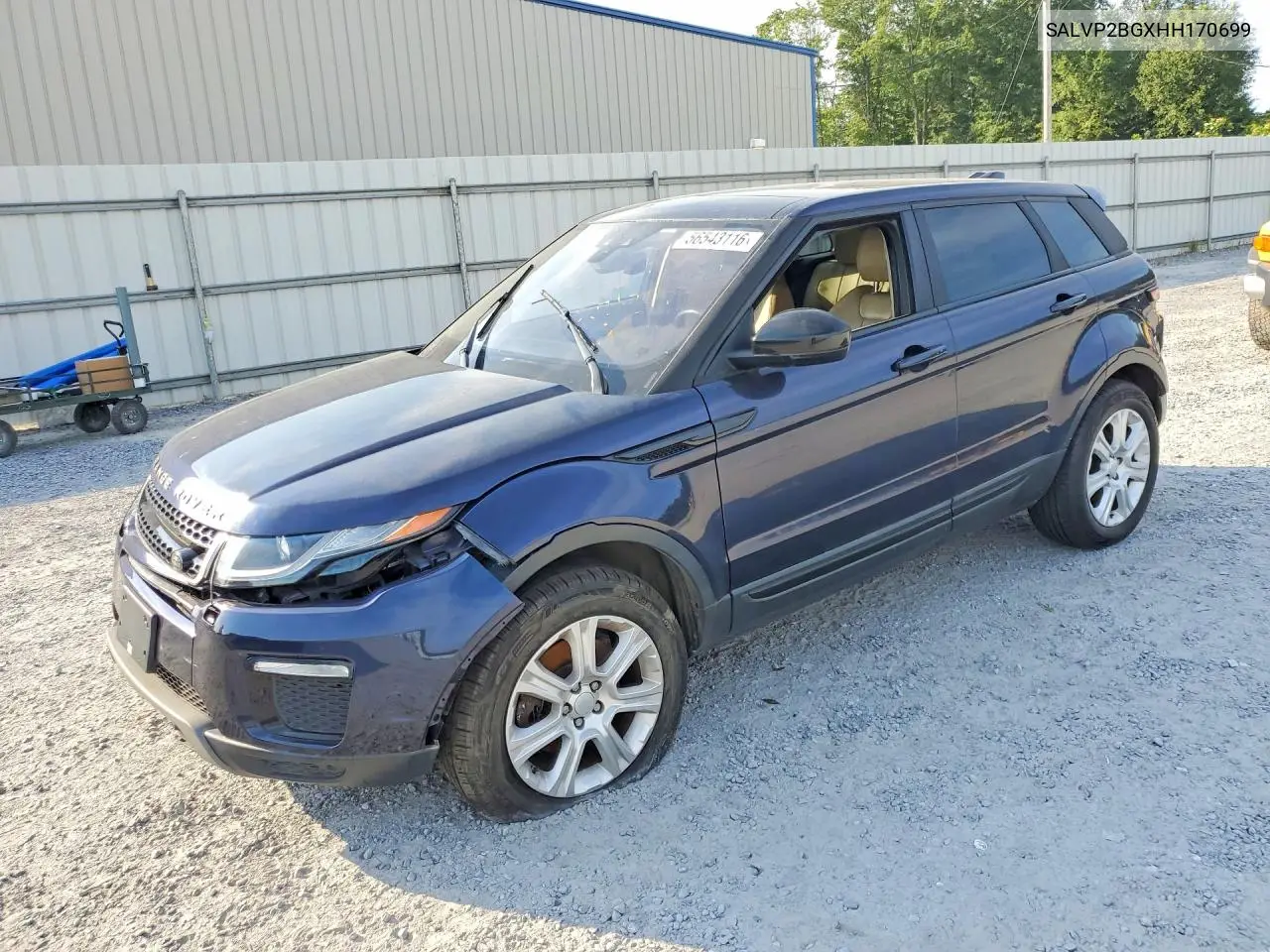 2017 Land Rover Range Rover Evoque Se VIN: SALVP2BGXHH170699 Lot: 56543116