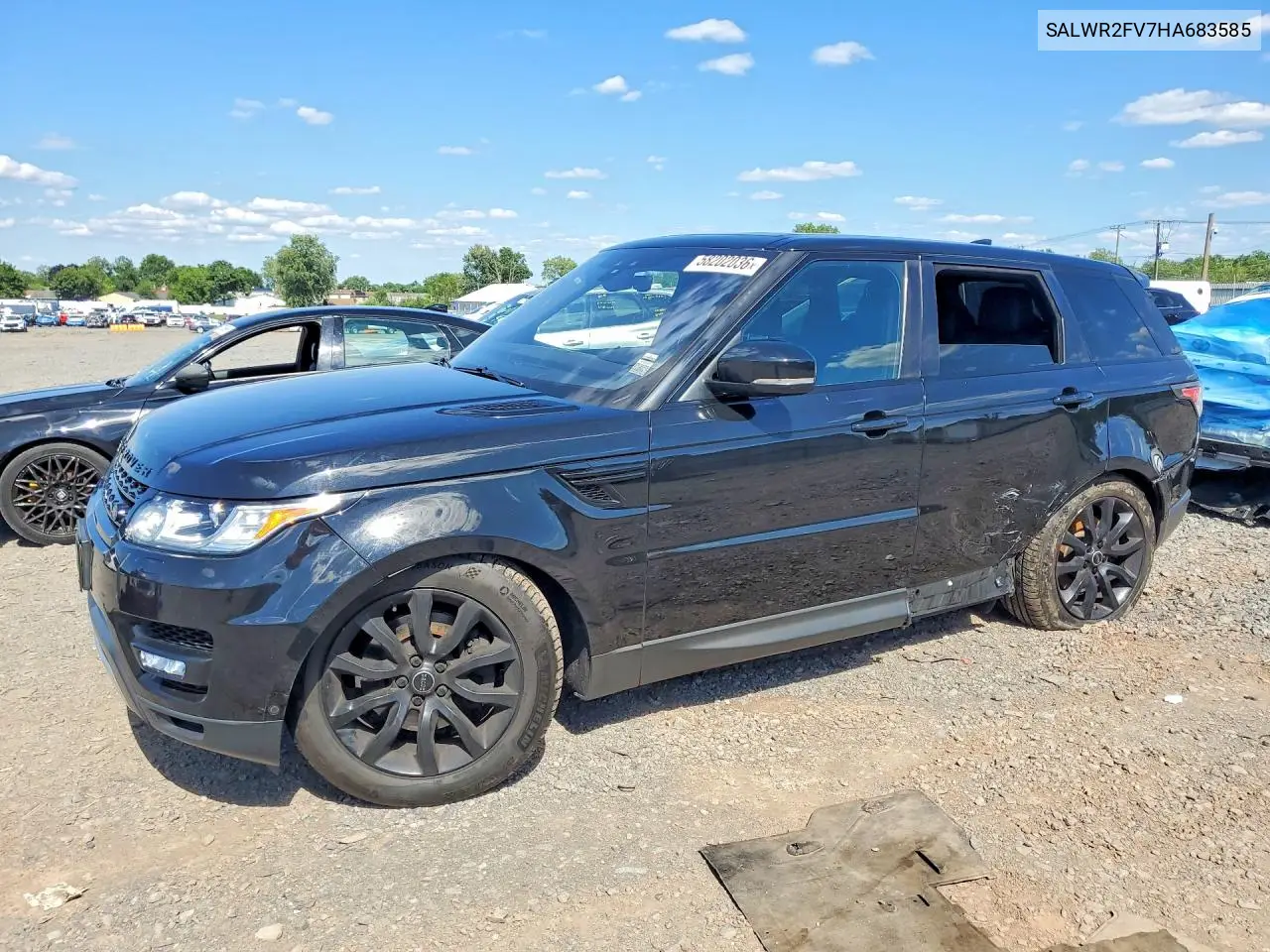 2017 Land Rover Range Rover Sport Hse VIN: SALWR2FV7HA683585 Lot: 58202036