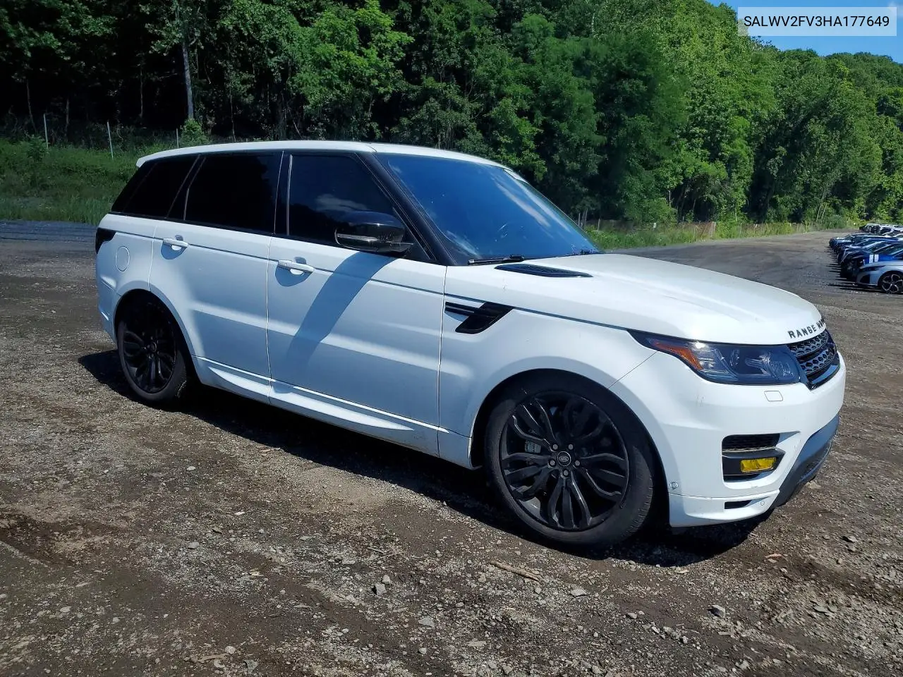 2017 Land Rover Range Rover Sport Hse Dynamic VIN: SALWV2FV3HA177649 Lot: 58786676
