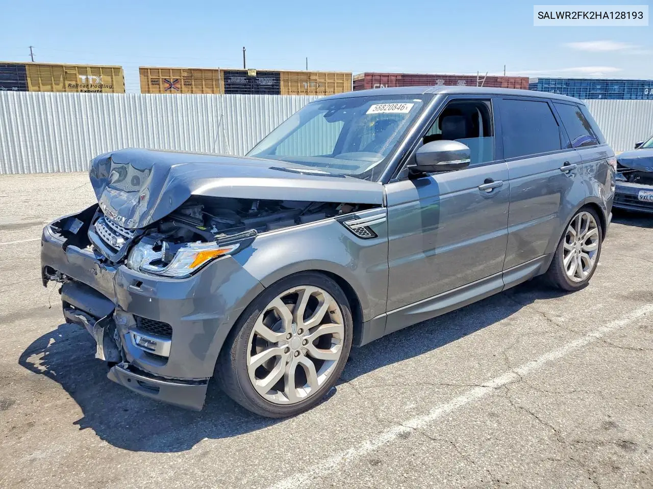 2017 Land Rover Range Rover Sport Hse VIN: SALWR2FK2HA128193 Lot: 58820846