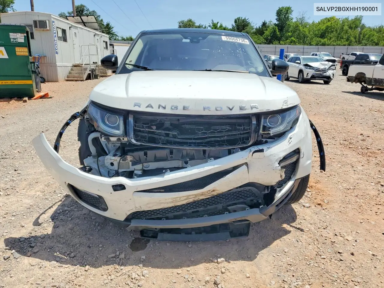 2017 Land Rover Range Rover Evoque Se VIN: SALVP2BGXHH190001 Lot: 59068736