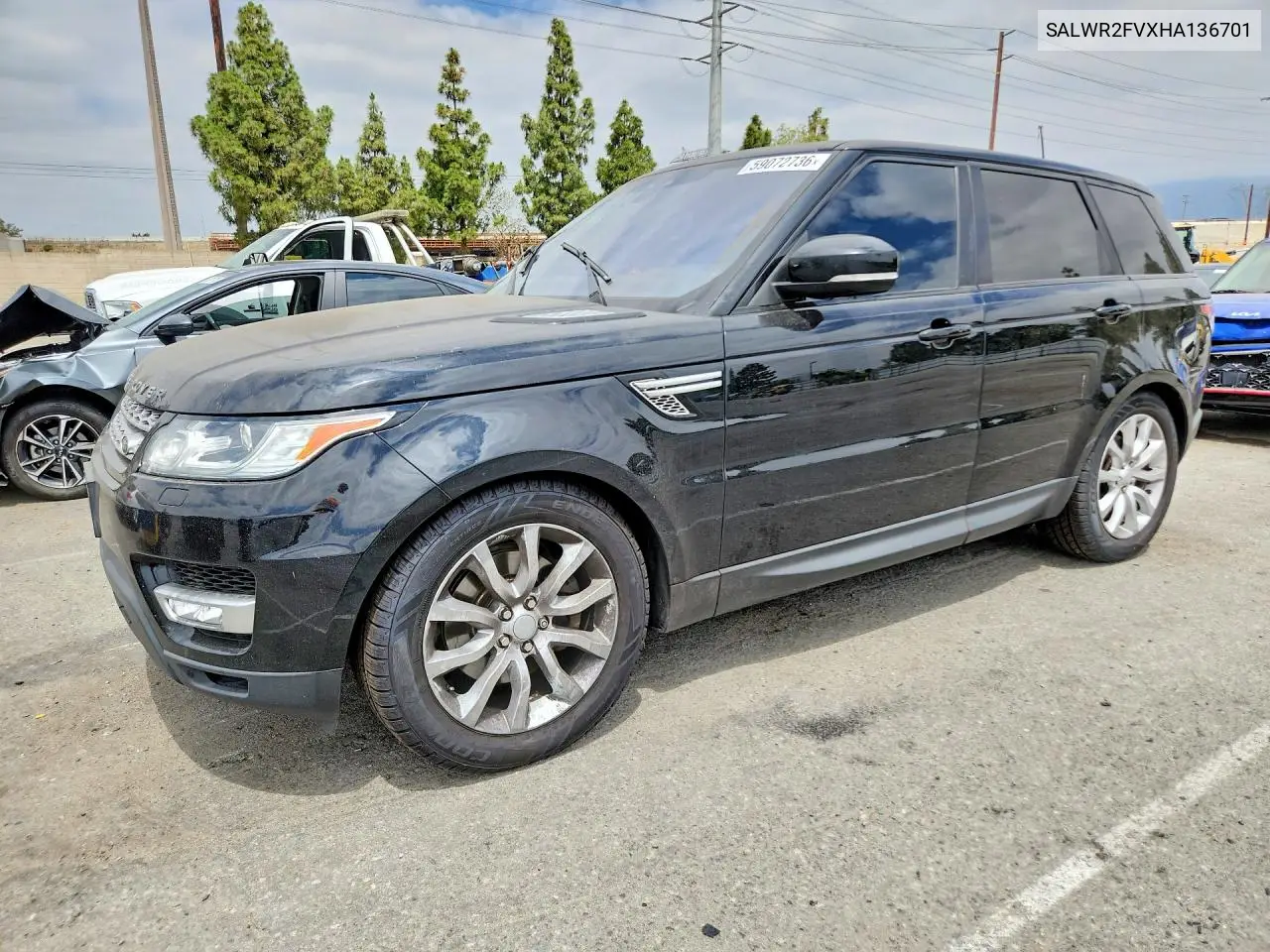 2017 Land Rover Range Rover Sport Hse VIN: SALWR2FVXHA136701 Lot: 59072736