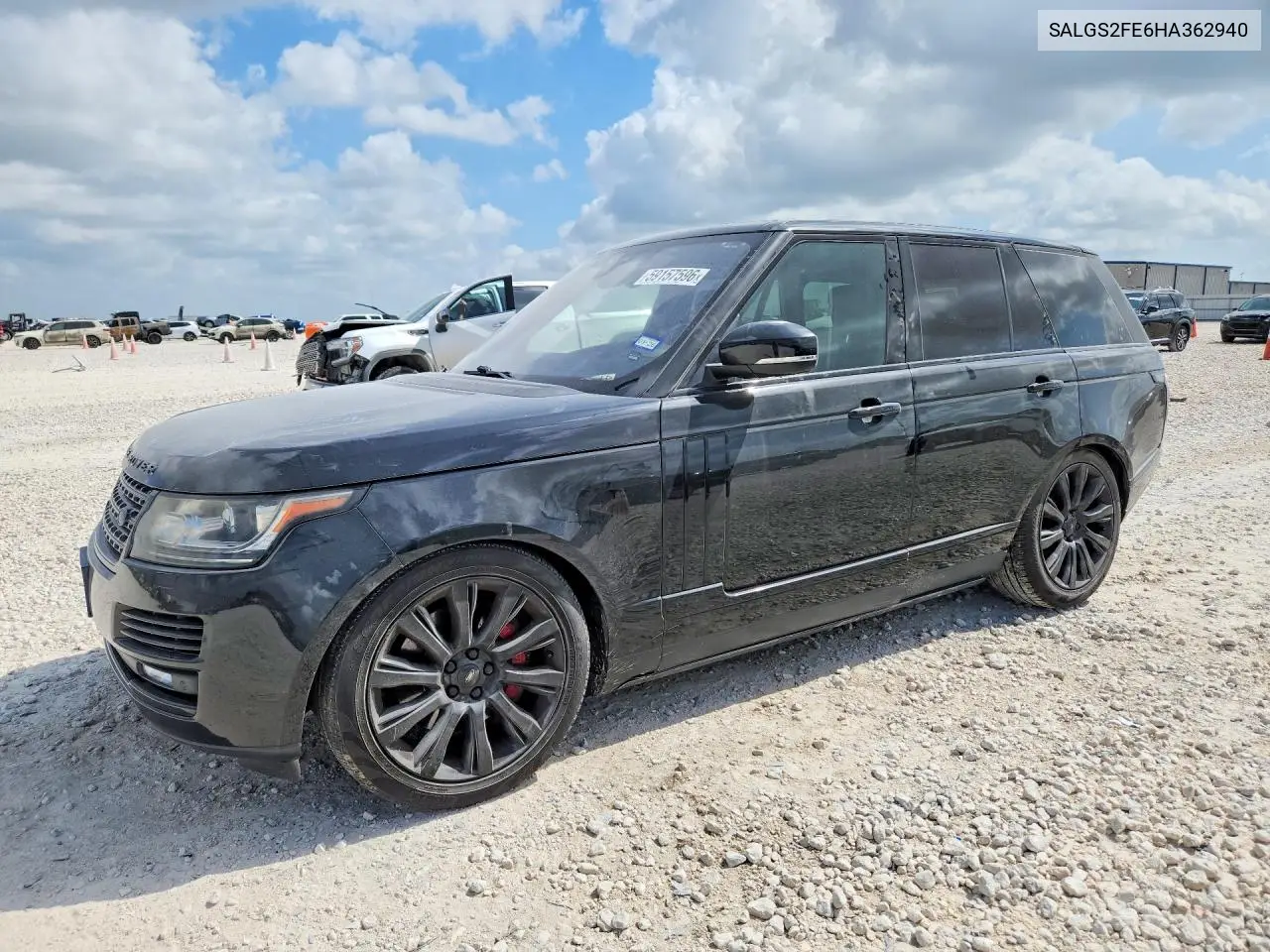 2017 Land Rover Range Rover Supercharged VIN: SALGS2FE6HA362940 Lot: 59157596