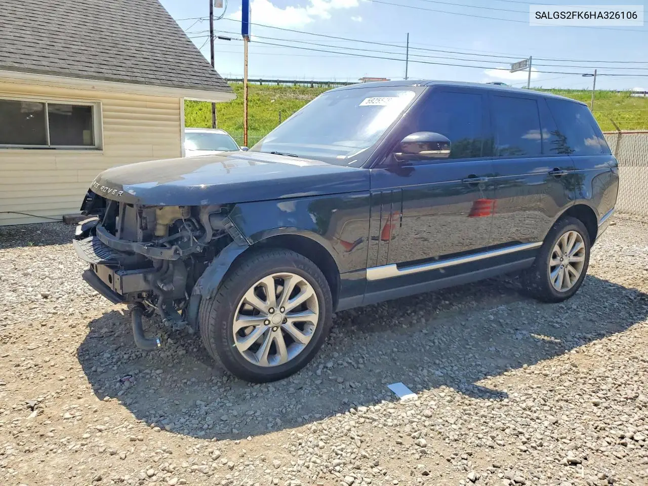 2017 Land Rover Range Rover Hse VIN: SALGS2FK6HA326106 Lot: 59255496