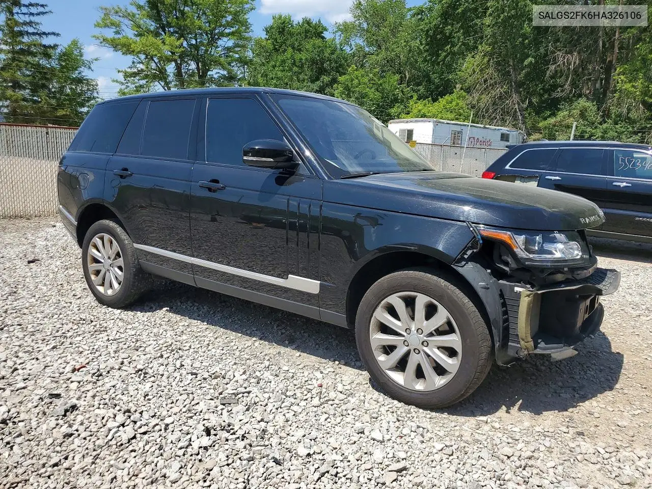 2017 Land Rover Range Rover Hse VIN: SALGS2FK6HA326106 Lot: 59255496