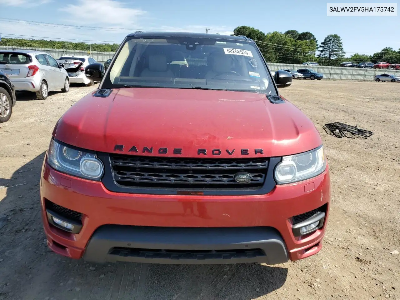 2017 Land Rover Range Rover Sport Hse Dynamic VIN: SALWV2FV5HA175742 Lot: 60268555