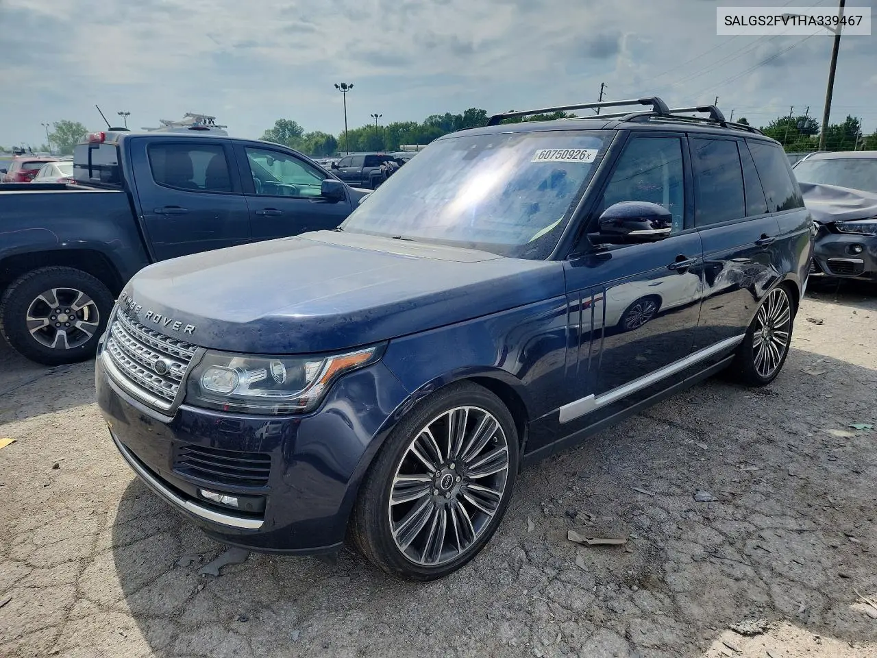 2017 Land Rover Range Rover Hse VIN: SALGS2FV1HA339467 Lot: 60750926