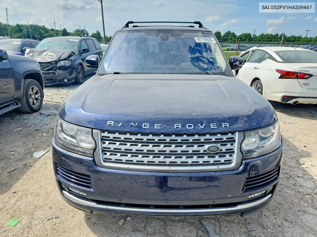 2017 Land Rover Range Rover Hse VIN: SALGS2FV1HA339467 Lot: 60750926