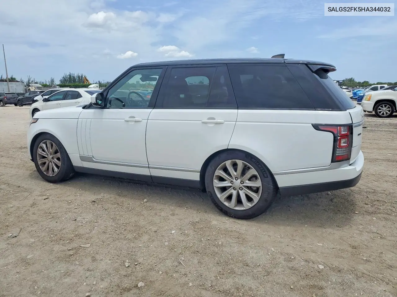 2017 Land Rover Range Rover Hse VIN: SALGS2FK5HA344032 Lot: 60944646