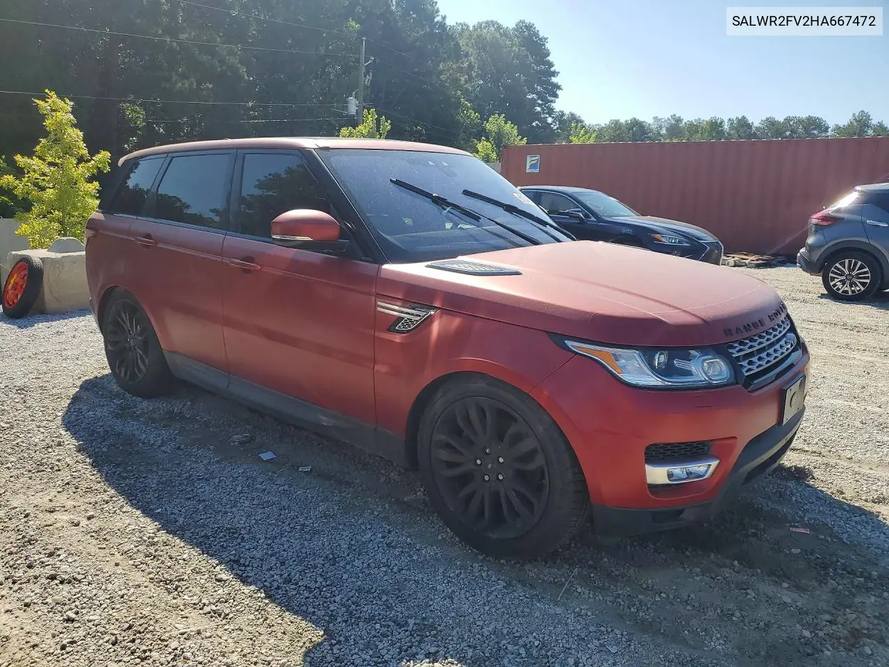 2017 Land Rover Range Rover Sport Hse VIN: SALWR2FV2HA667472 Lot: 61242916