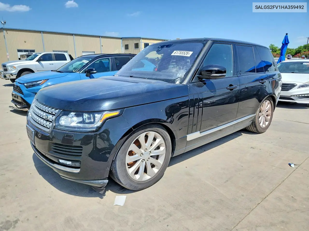 2017 Land Rover Range Rover Hse VIN: SALGS2FV1HA359492 Lot: 61755526
