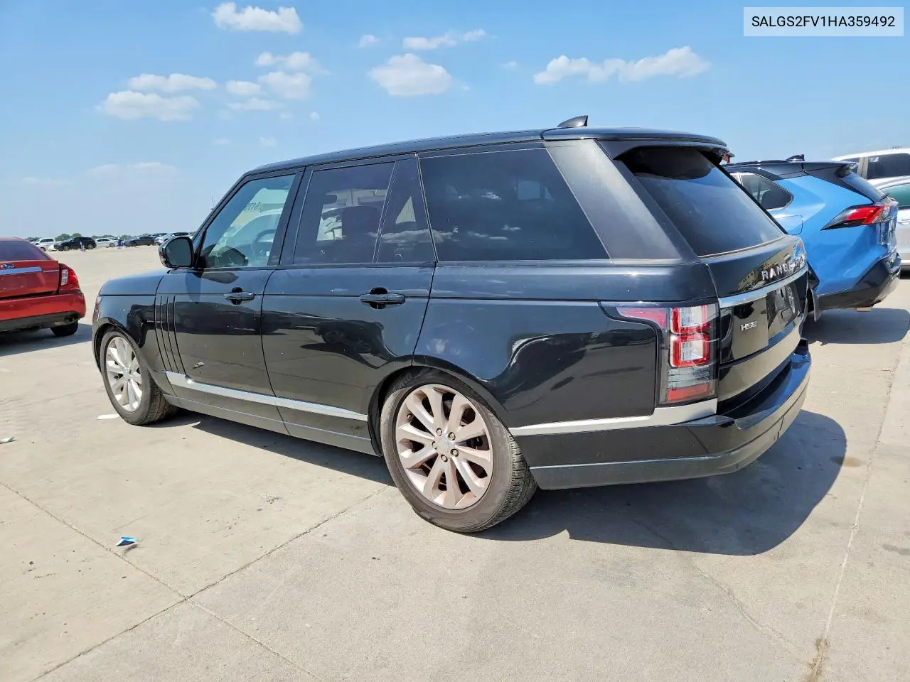 2017 Land Rover Range Rover Hse VIN: SALGS2FV1HA359492 Lot: 61755526