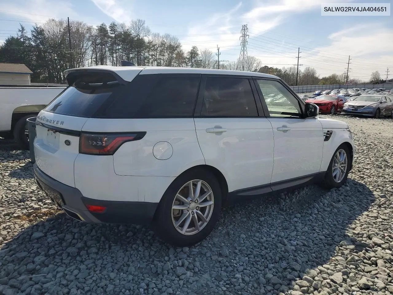 2018 Land Rover Range Rover Sport Se VIN: SALWG2RV4JA404651 Lot: 46799786