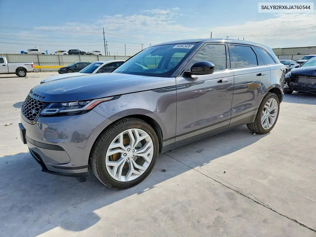 2018 Land Rover Range Rover Velar S VIN: SALYB2RX6JA760544 Lot: 54542426