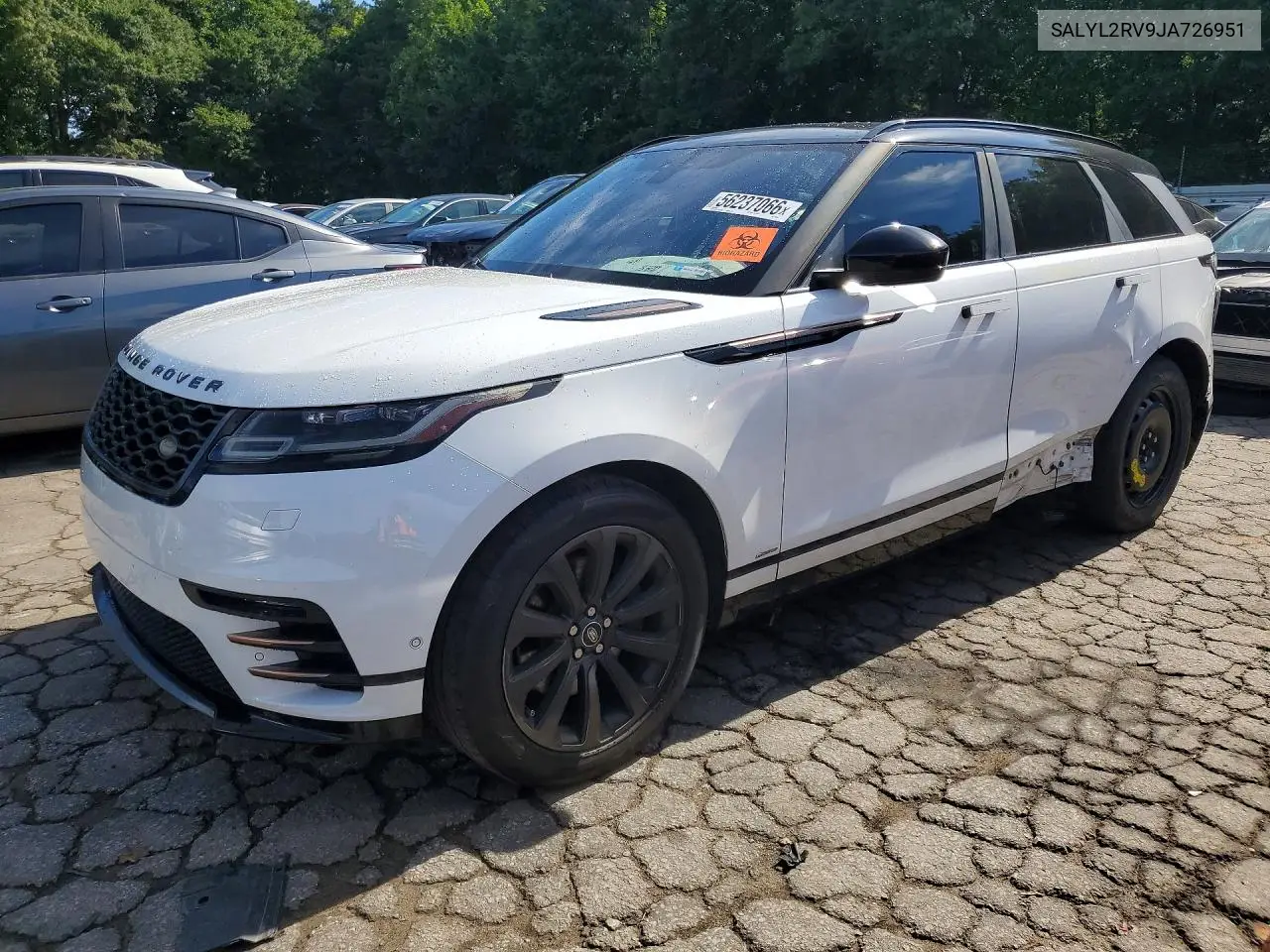 2018 Land Rover Range Rover Velar R-Dynamic Se VIN: SALYL2RV9JA726951 Lot: 56237066
