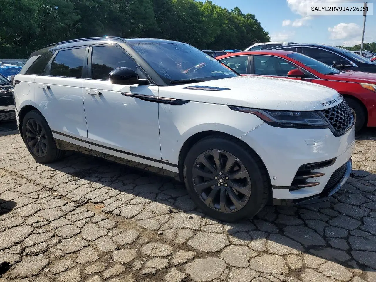 2018 Land Rover Range Rover Velar R-Dynamic Se VIN: SALYL2RV9JA726951 Lot: 56237066