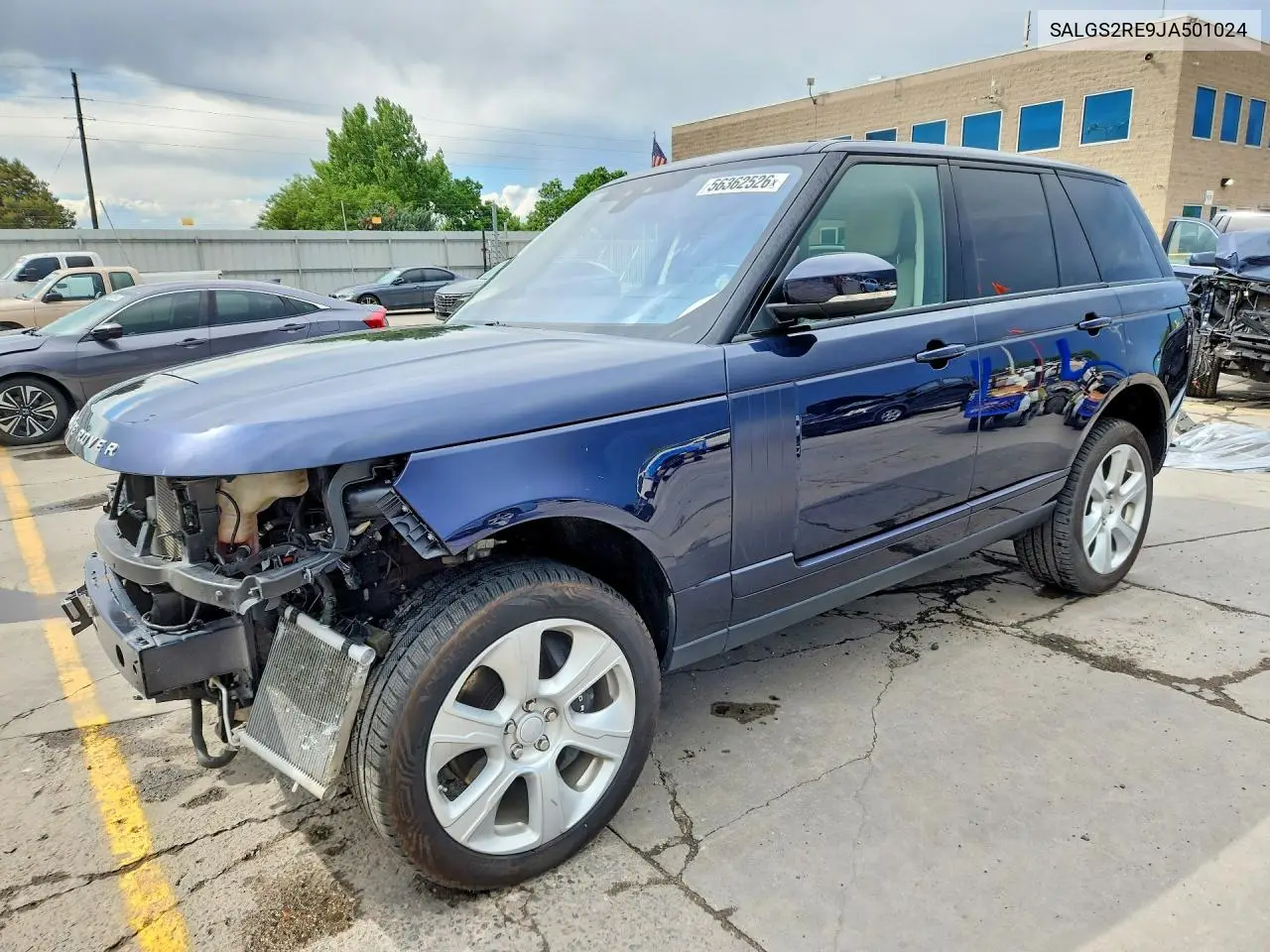 2018 Land Rover Range Rover Supercharged VIN: SALGS2RE9JA501024 Lot: 56362526