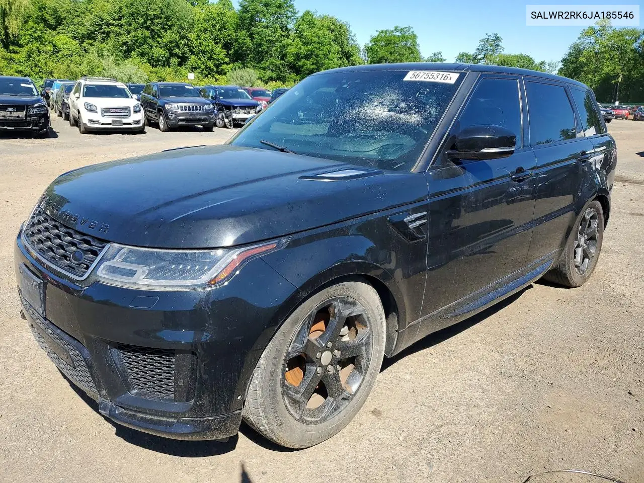 2018 Land Rover Range Rover Sport Hse VIN: SALWR2RK6JA185546 Lot: 56755316