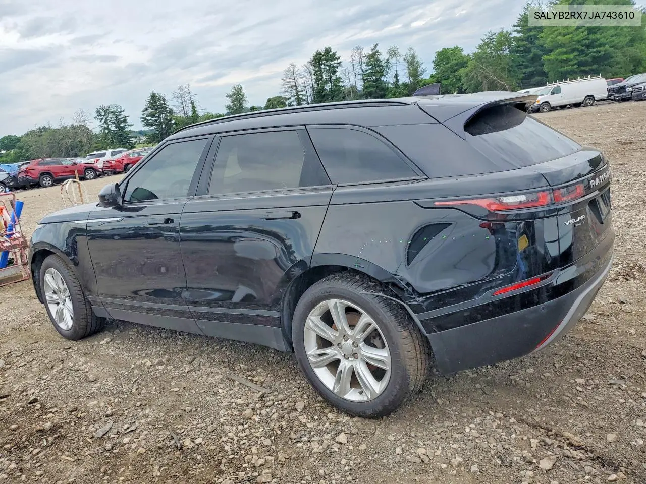 2018 Land Rover Range Rover Velar S VIN: SALYB2RX7JA743610 Lot: 57571056