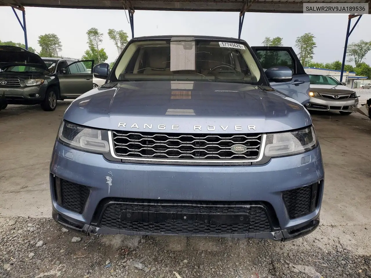 2018 Land Rover Range Rover Sport Hse VIN: SALWR2RV9JA189536 Lot: 57745626