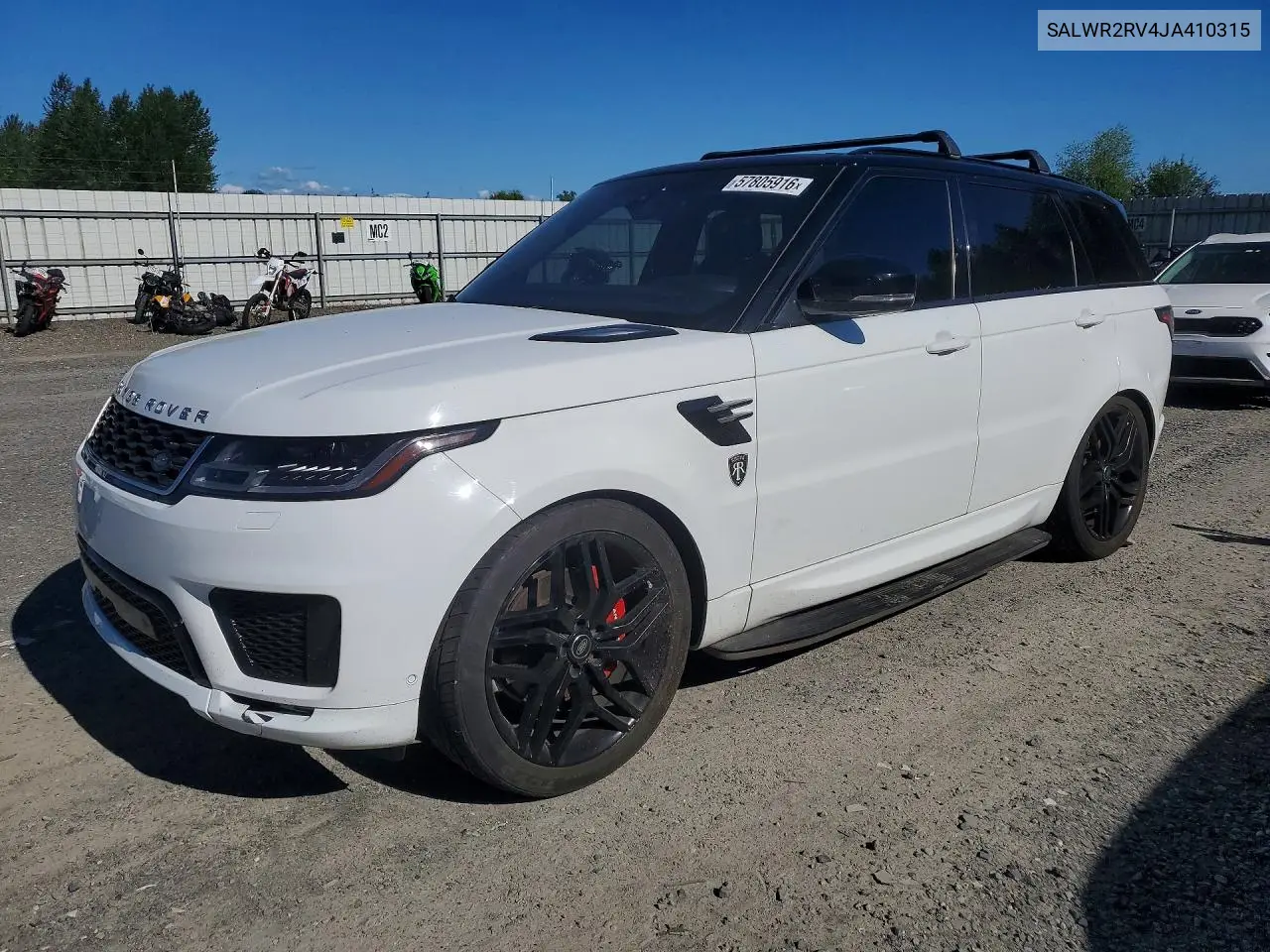 2018 Land Rover Range Rover Sport Hse VIN: SALWR2RV4JA410315 Lot: 57805916