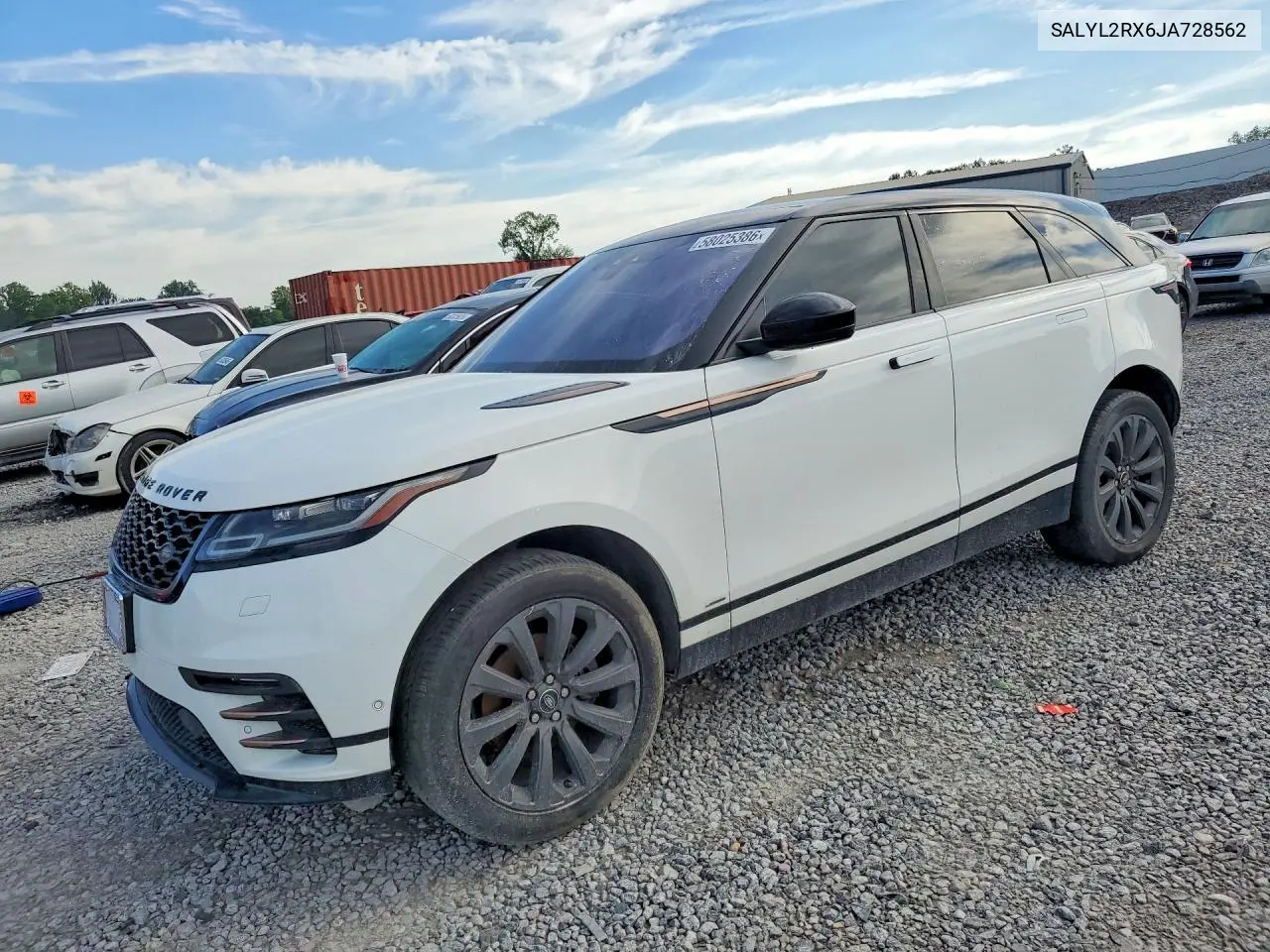 2018 Land Rover Range Rover Velar R-Dynamic Se VIN: SALYL2RX6JA728562 Lot: 58025386