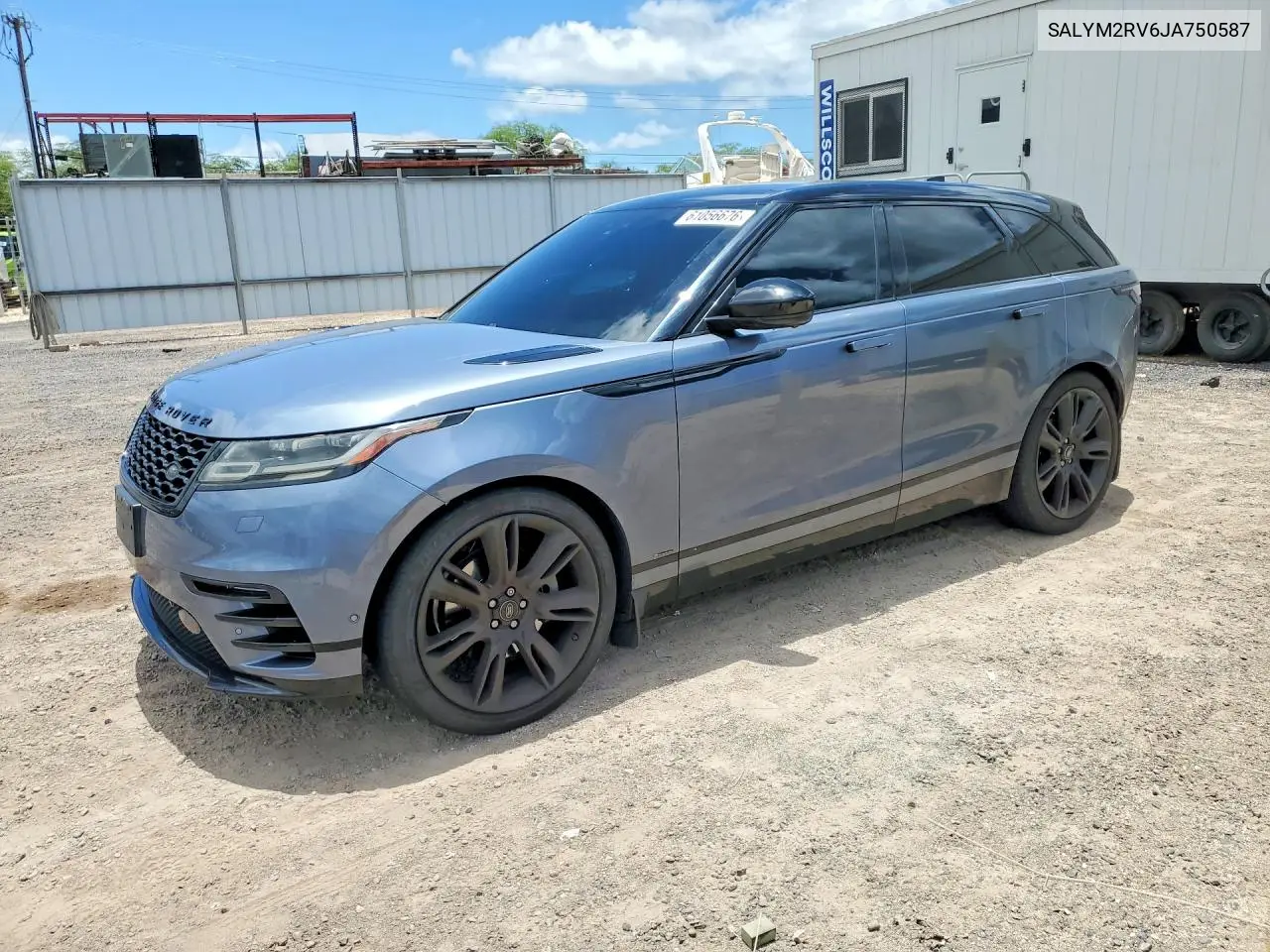 2018 Land Rover Range Rover Velar R-Dynamic Hse VIN: SALYM2RV6JA750587 Lot: 61056676