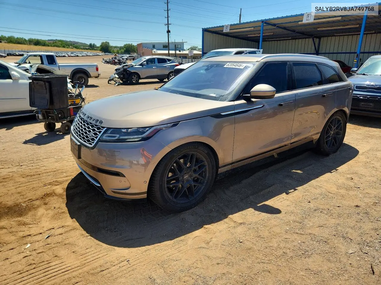 2018 Land Rover Range Rover Velar S VIN: SALYB2RV8JA749768 Lot: 62064646