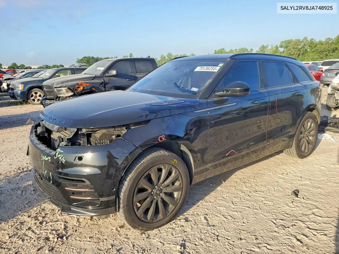 2018 Land Rover Range Rover Velar R-Dynamic Se VIN: SALYL2RV8JA748925 Lot: 79136255