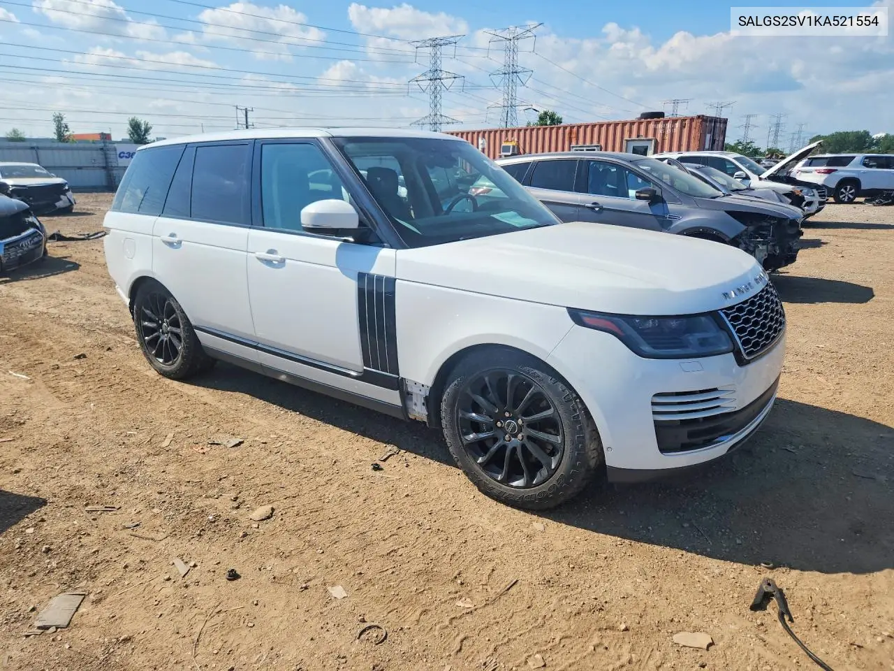 2019 Land Rover Range Rover Hse VIN: SALGS2SV1KA521554 Lot: 49080556