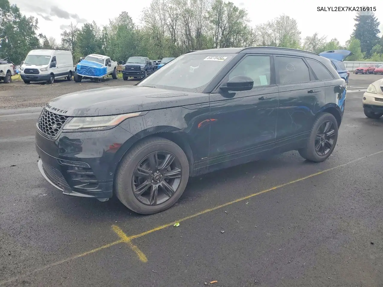 2019 Land Rover Range Rover Velar R-Dynamic Se VIN: SALYL2EX7KA216915 Lot: 53270456