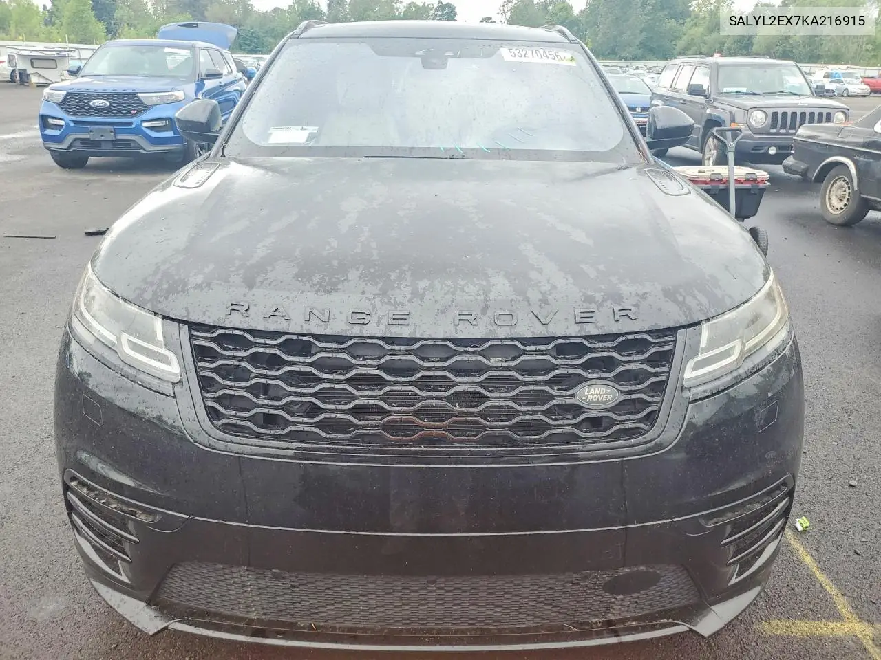 2019 Land Rover Range Rover Velar R-Dynamic Se VIN: SALYL2EX7KA216915 Lot: 53270456