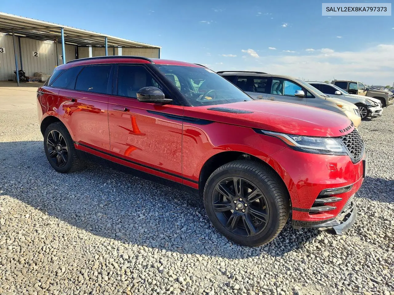2019 Land Rover Range Rover Velar R-Dynamic Se VIN: SALYL2EX8KA797373 Lot: 54249846