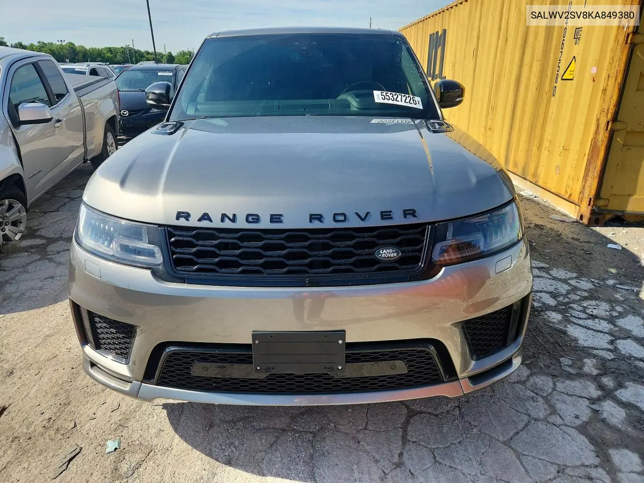 2019 Land Rover Range Rover Sport Hse Dynamic VIN: SALWV2SV8KA849380 Lot: 55327226